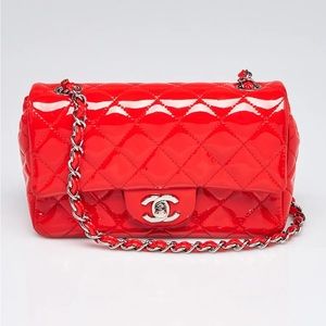 Chanel Patent Red Mini Flap Bag